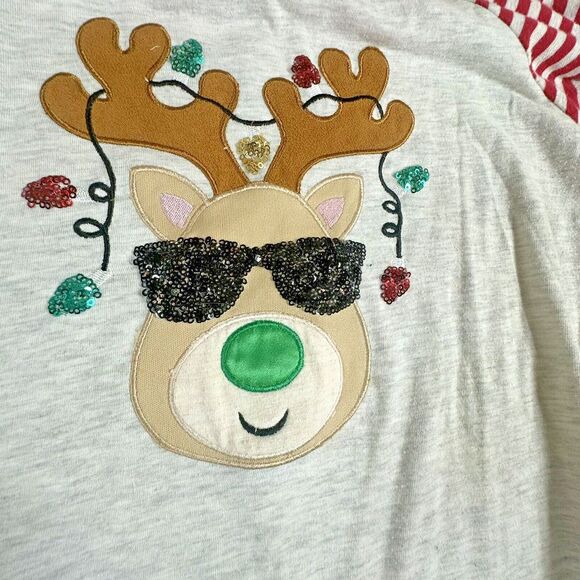 Vintage Made Especially For You Poof Girl XL Reindeer T Shirt Sequin Applique - Picture 2 of 9